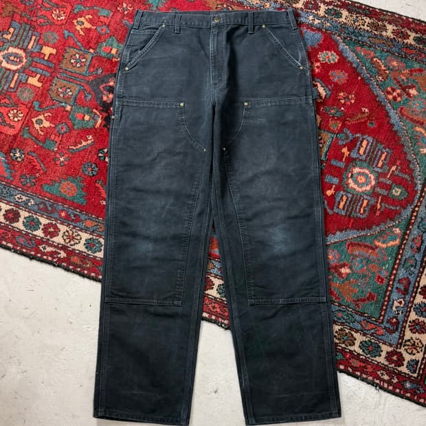 OG 칼하트 B136 더블니 블랙 칼하트 썩블니 카펜터