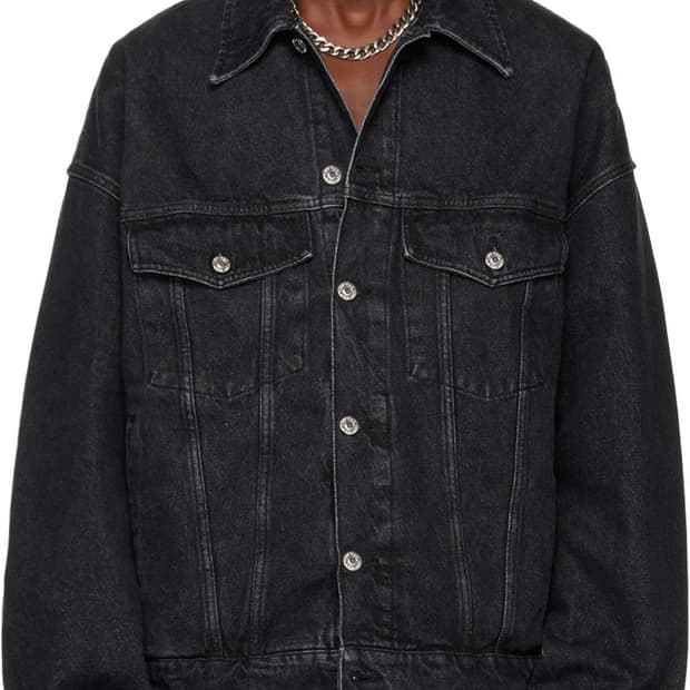 루단 데님 자켓 빈티지 블랙 m