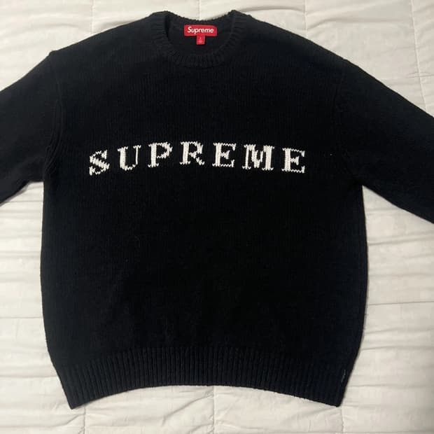 슈프림 콘트라스트 니트 블랙