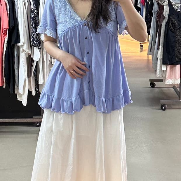 엑시즈팜 레이스 프릴반팔