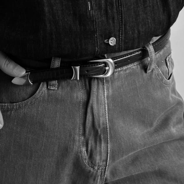 파이톤 크로커다일 악어패턴 소가죽 웨스턴 벨트