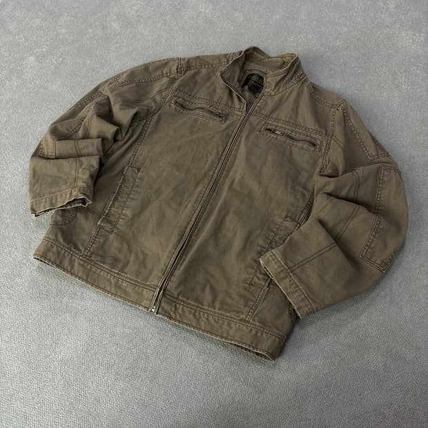 SHANEJEANS 카키색 남성 면 자켓 y2k 95-100