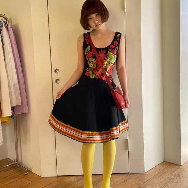 flower graphic dress