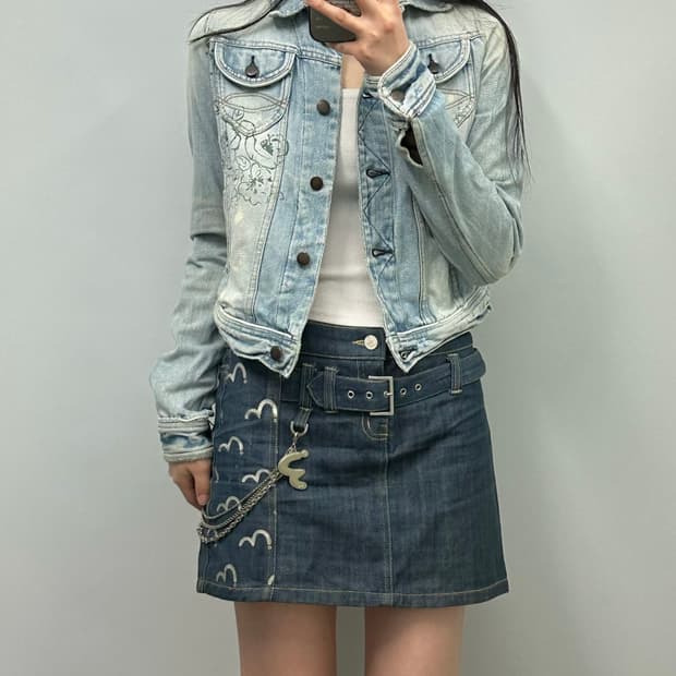 캘빈클라인 그린 포켓 트러커 자켓