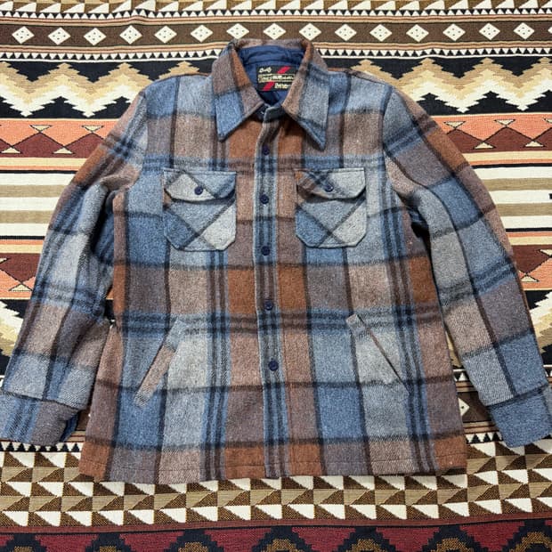 [L~XL] 시어스 Sears 울 체크 셔츠 자켓