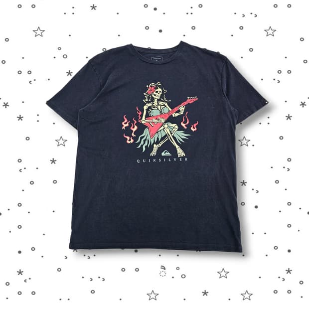 L Quiksilver 퀵실버 스컬 반팔 티셔츠