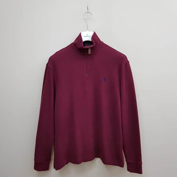 폴로 랄프로렌 코튼 하프집업 하이넥 니트 M사이즈