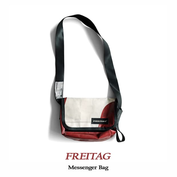 프라이탁 메신저백 하와이파이브오 레드화이트