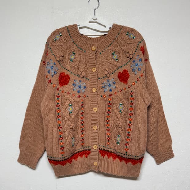 일본빈티지 자수 가디건 