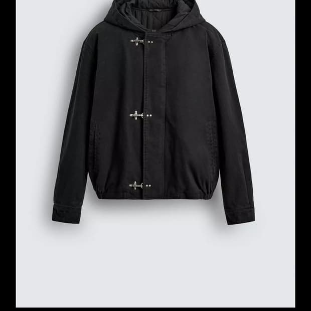 자라 토글 버튼 후드 점퍼 L사이즈 