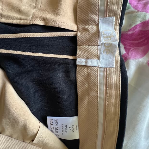 끌로에 Chloé black 출근룩 바지 (얇은 옷감)