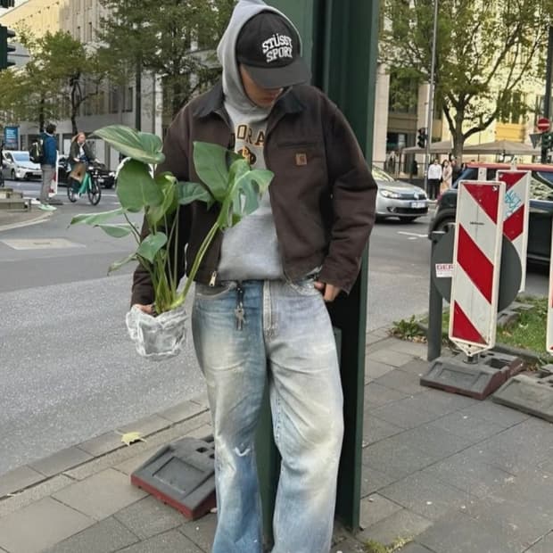 칼하트 wip 디트로이트 자켓 토바코