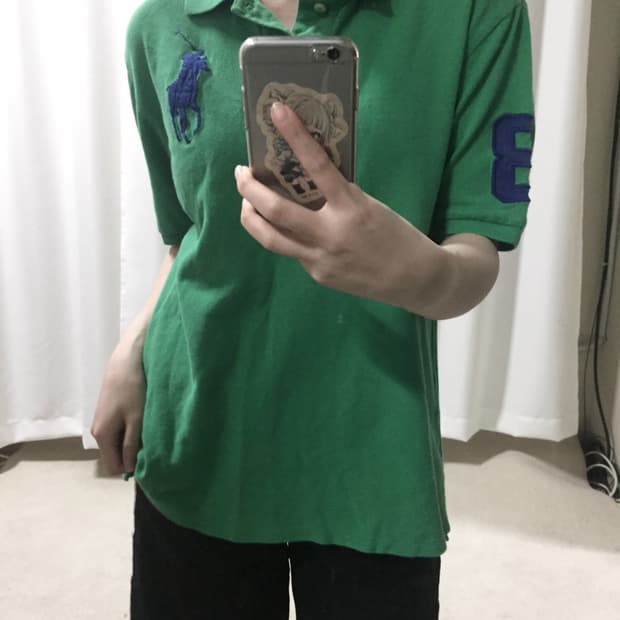 폴로 랄프로렌 그린 빅포니 카라 반팔 티셔츠