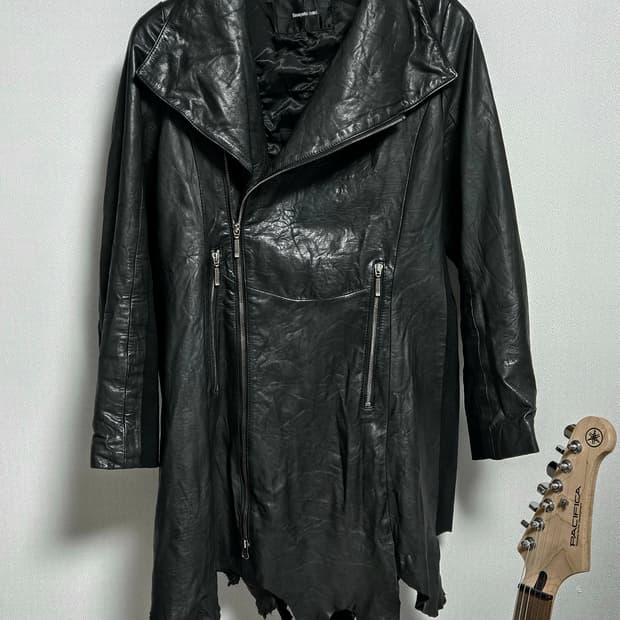 Yasuyuki lshii Distressed Leather Coat