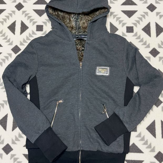 돌체앤가바나 울프조 퍼 후드자켓