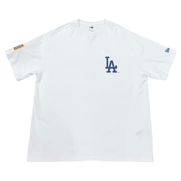 뉴에라 MLB LA 다저스 월드시리즈 챔피언 반팔 티셔츠 화이트 L