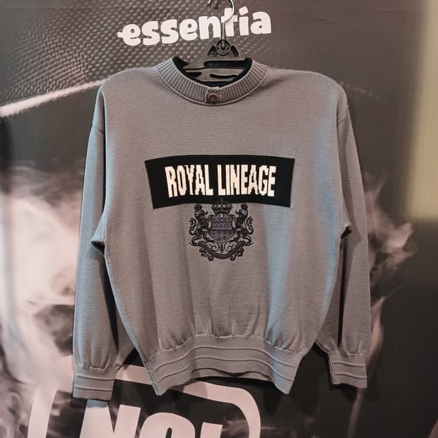 블랙피아 빈티지 니트 그레이