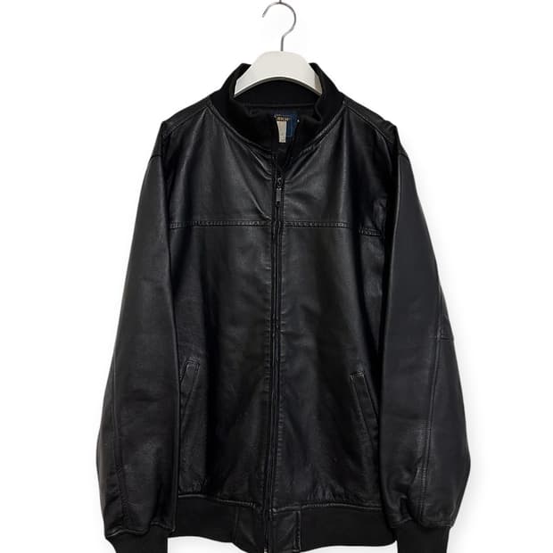 WOOLRICH 울리치 블랙 리얼레더 자켓