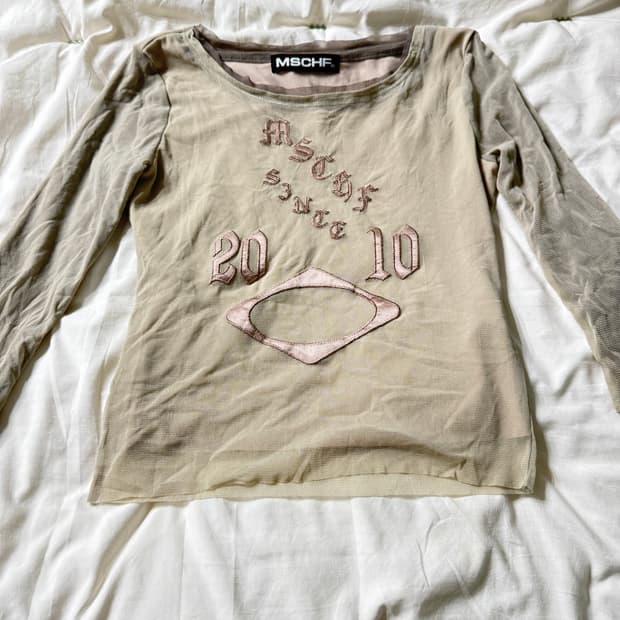 미스치프 Boat Neck Mesh Top