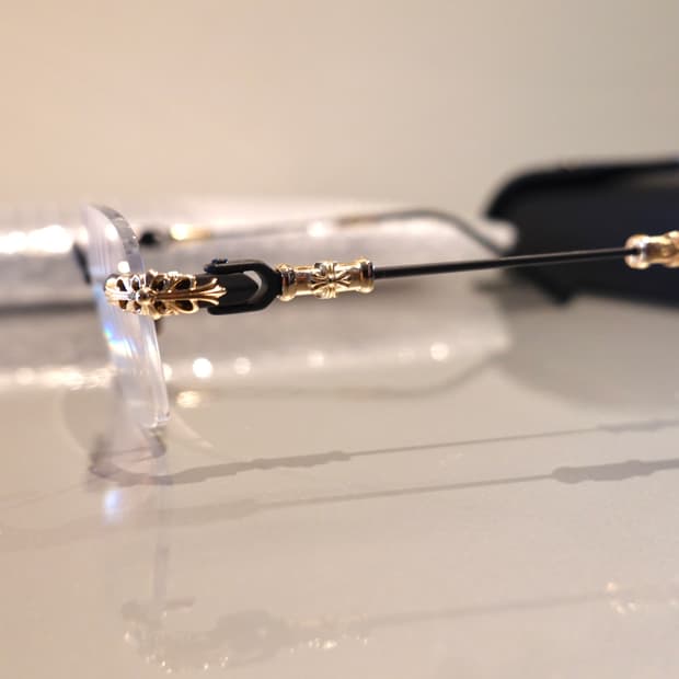 크롬하츠 필스3  블랙/골드 MBK/18KGP 무테안경