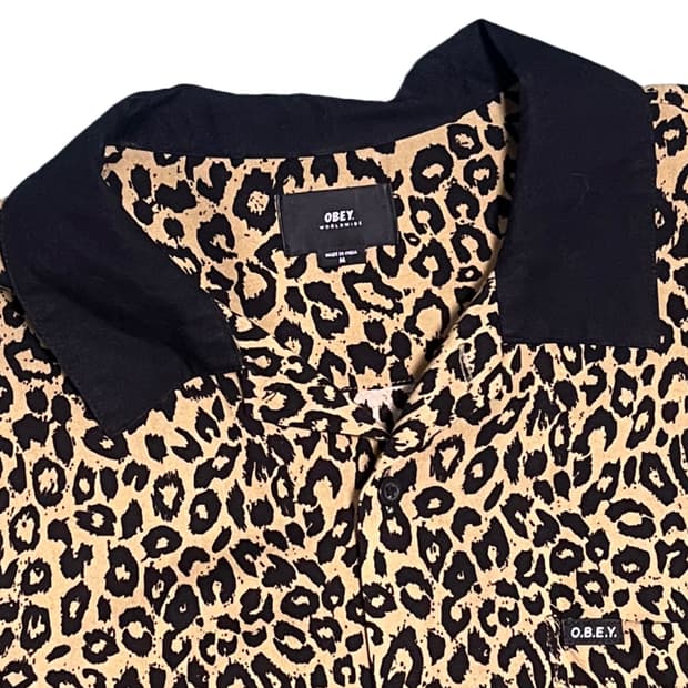 오베이 호피 셔츠 m