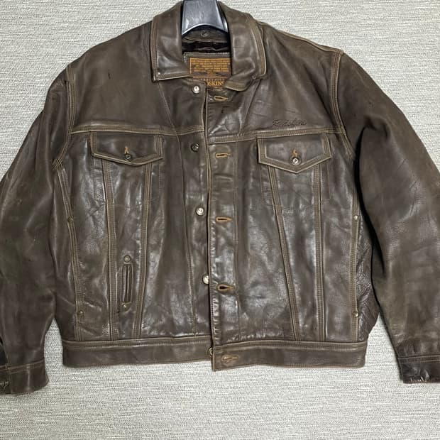레드스킨스 가죽자켓 L
