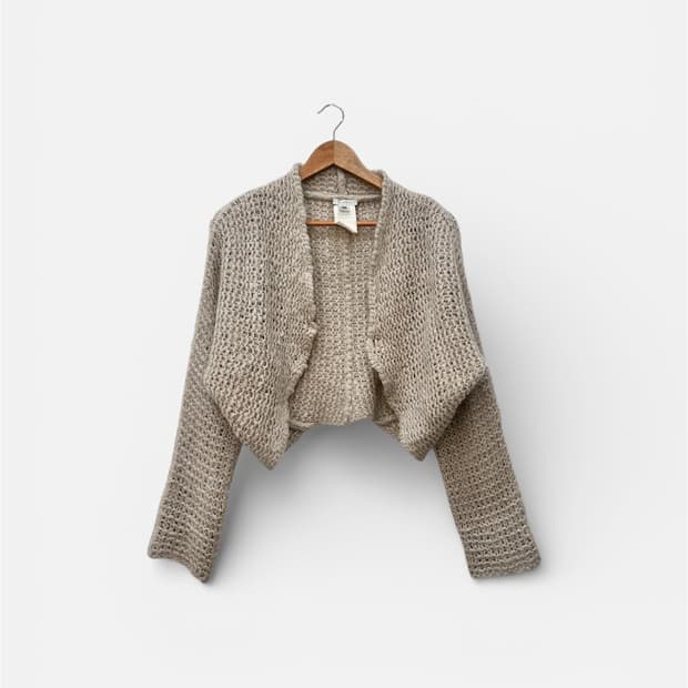 막스마라 울 실크 니트 볼레로 가디건 M