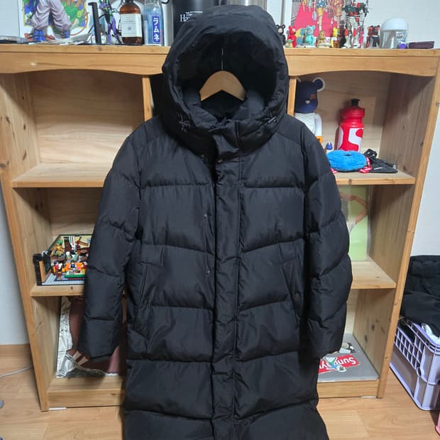 게스 덕다운 롱패딩 100 공용