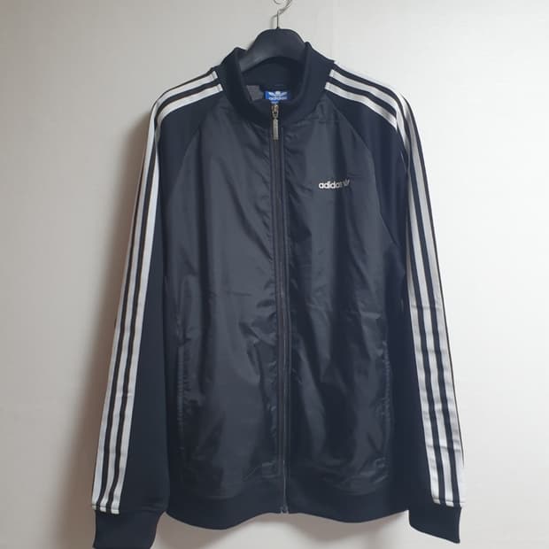 아디다스 오리지널스 우븐 배색 삼선 트랙탑 져지 블랙 105