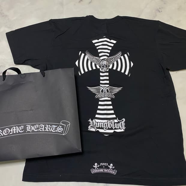 (새제품/XL) 크롬하츠 포티x영블러드 콜라보 티셔츠