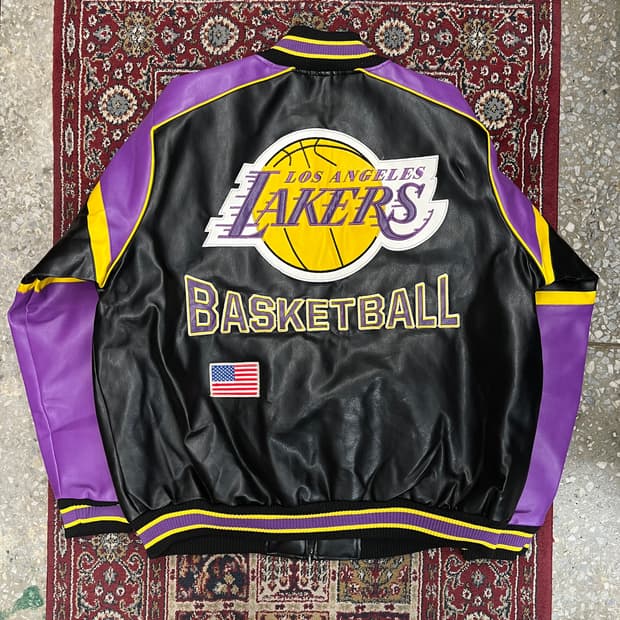 NBA LA 레이커스 레더 바시티 자켓 [ 110 ]