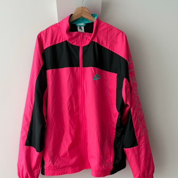 나이키 x 아트모스 NRG 패치워크 트랙 자켓, 팬츠하이퍼 핑크