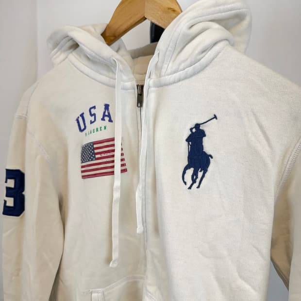 Polo]폴로 랄프로렌 성조기 후드집업 USA 후드집업 S