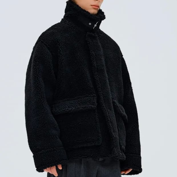 새상품 TNGT 구스 시어링  점퍼