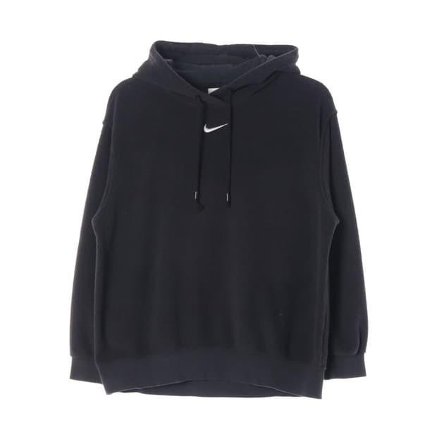 나이키 센터 미니 스우시 블랙 후드티 S