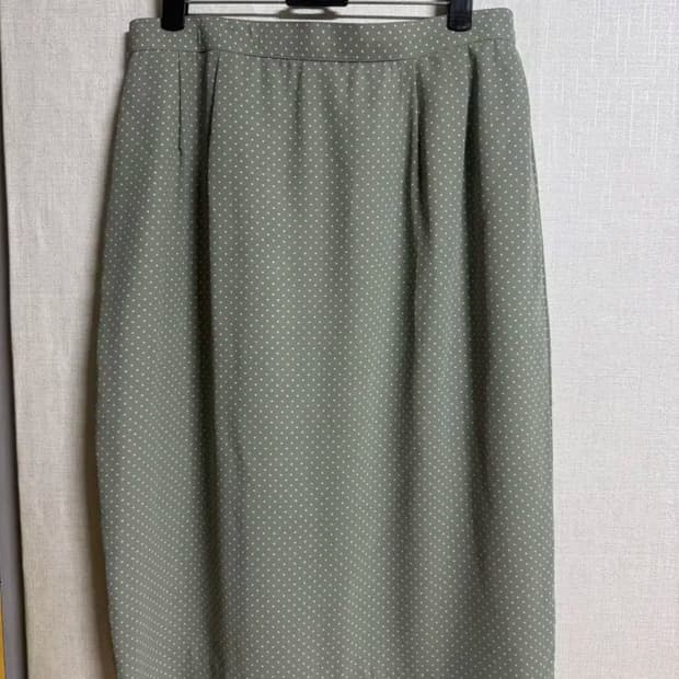 JPN 세이지 그린 도트 스커트