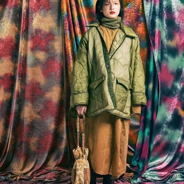 77circa 나나써카 퀄팅 라이너 오버 코트