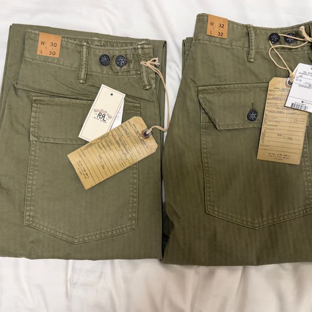 더블알엘 헤링본 퍼티그팬츠 판매합니다