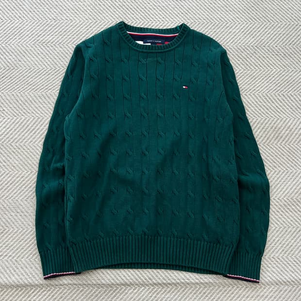 타미힐피거 꽈배기 니트 r3044