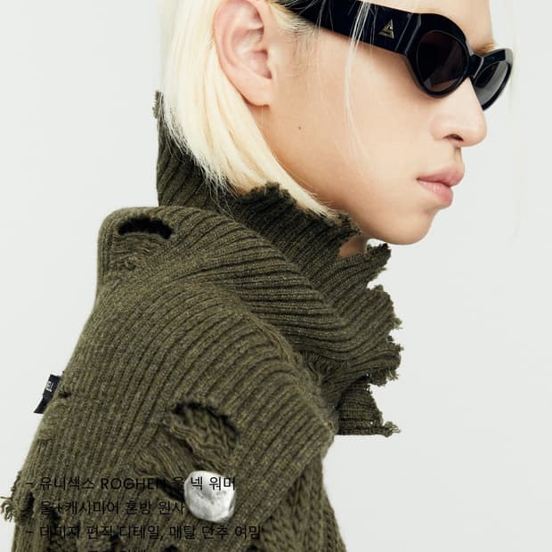 앤더슨벨 로겐 넥 워머 블랙 새상품