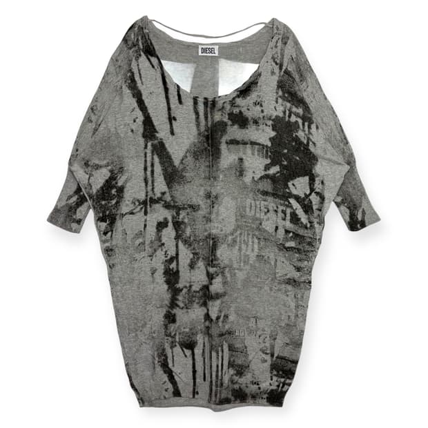 디젤 패턴 니트 원피스 티셔츠