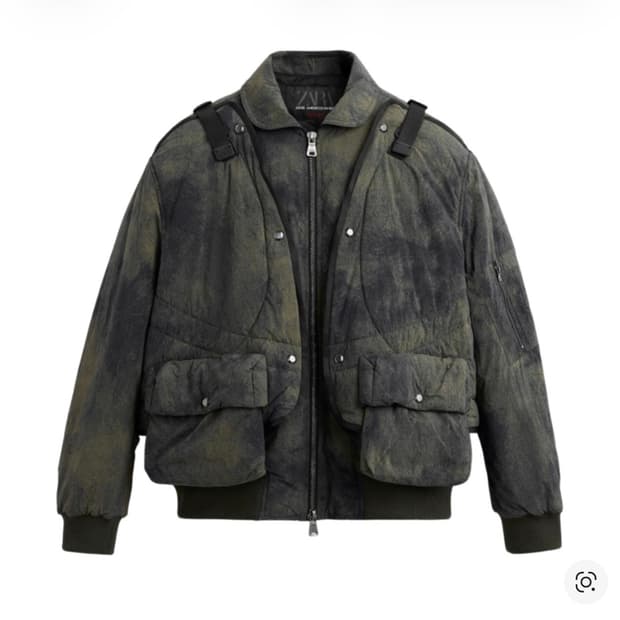 자라 x 앤더슨벨 퀼티드 베스트 봄버 자켓 카키