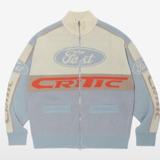 크리틱 RACING ZIP-UP KNIT SKY BLUE