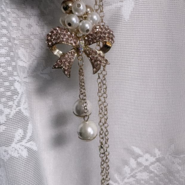 히메갸루 왕리본진주 목걸이🤤💋😽🍓