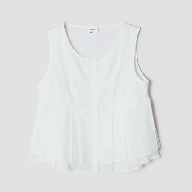 스파오 미세키서울 슬리브리스 화이트 M