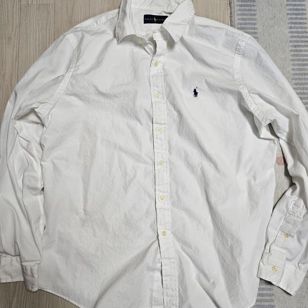 폴로 랄프로렌 화이트 긴팔 셔츠XL
