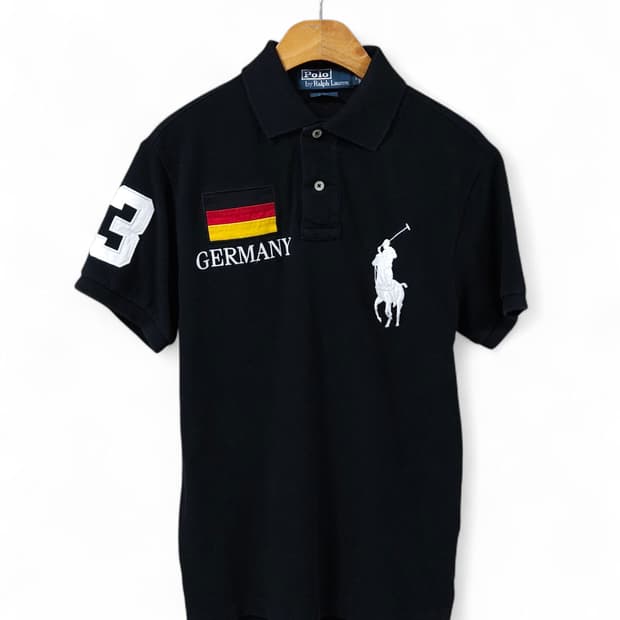 55)POLO 폴로 독일 패치 반팔 카라티 블랙