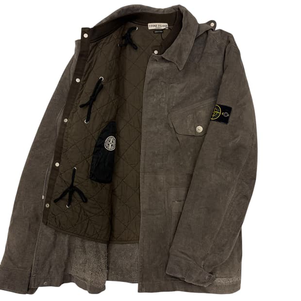 스톤아일랜드 빈티지 스웨이드 레더 자켓 L