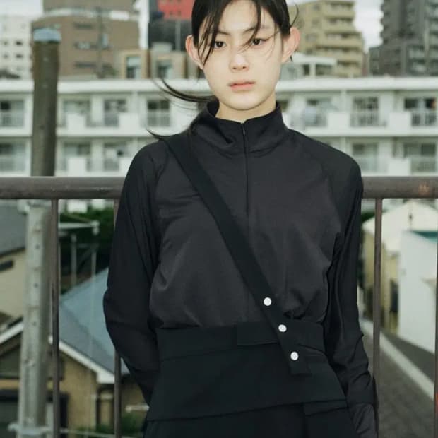 지초이 jichoi SS23 mesh sleeve 샤크그레이