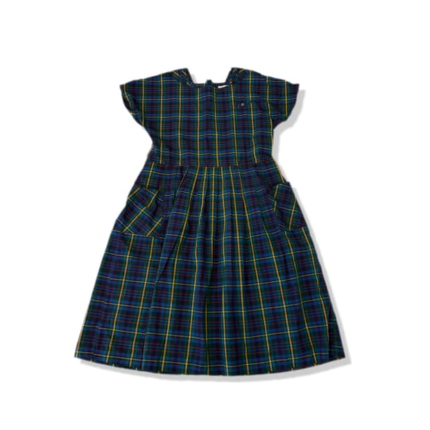 vintage checkered long dress